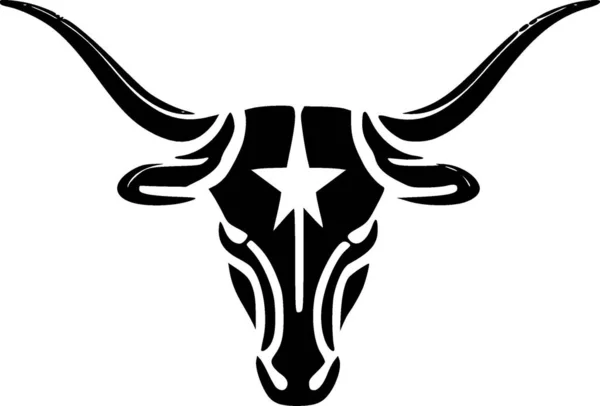 Texas Longhorn Head High Quality Vector Logo Vector Illustration Ideal - Stok Vektor