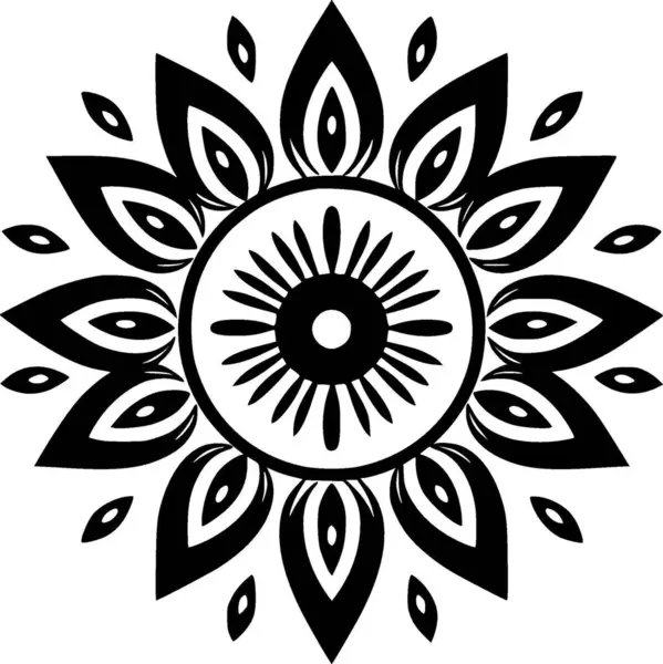 Mandala Logo Vectoriel Haute Qualité Illustration Vectorielle Idéale Pour Shirt — Image vectorielle