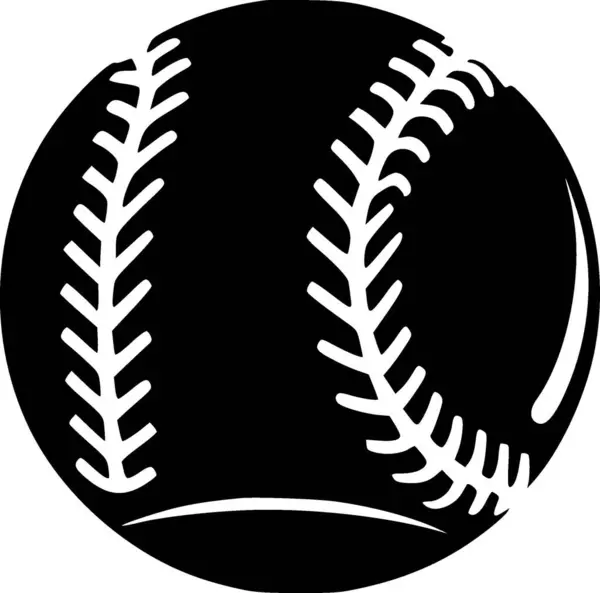 Béisbol Logo Minimalista Plano Ilustración Vectorial — Vector de stock