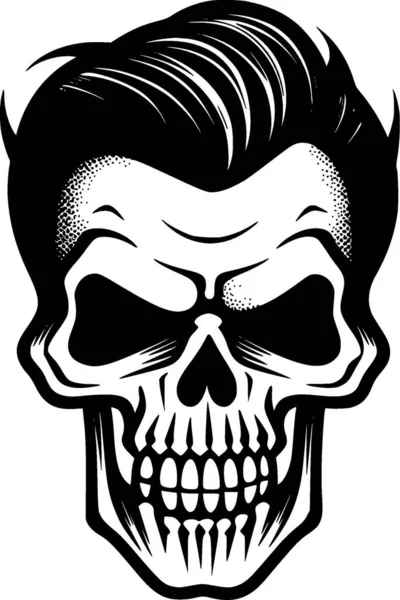 Totenkopf Hochwertiges Vektor Logo Vektor Illustration Ideal Für Shirt Grafik — Stockvektor