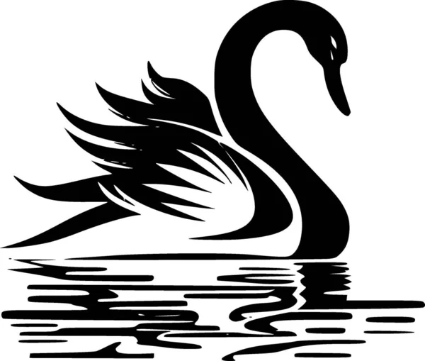 Лебедь Векторный Логотип Высокого Качества Векторная Иллюстрация Идеально Подходит Оформления — стоковый вектор