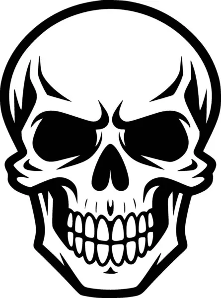 Crâne Logo Vectoriel Haute Qualité Illustration Vectorielle Idéale Pour Shirt — Image vectorielle