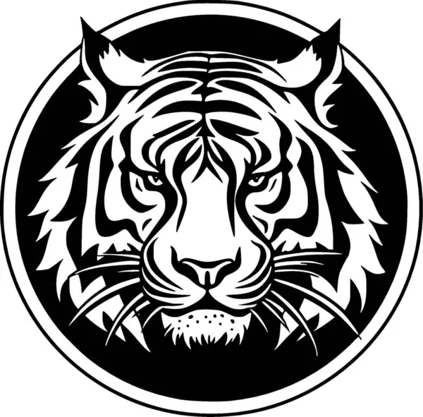 Tiger Minimalistinen Yksinkertainen Siluetti Vektorikuvaus — vektorikuva