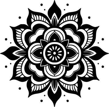 Mandala - yüksek kaliteli vektör logosu - t-shirt grafiği için ideal vektör çizimi