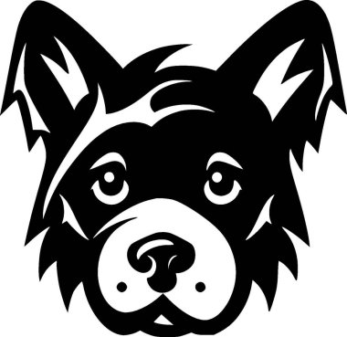 Köpek - yüksek kaliteli vektör logosu - t-shirt grafiği için ideal vektör çizimi