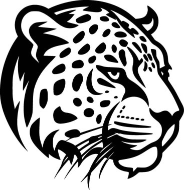 Leopard - minimalist and flat logo - vector illustration clipart