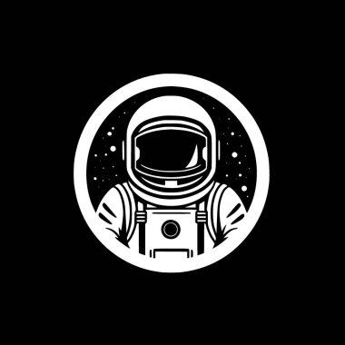 Astronot - yüksek kaliteli vektör logosu - t-shirt grafiği için ideal vektör çizimi