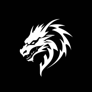 Dragon - minimalist and flat logo - vector illustration clipart