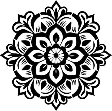 Mandala - yüksek kaliteli vektör logosu - t-shirt grafiği için ideal vektör çizimi