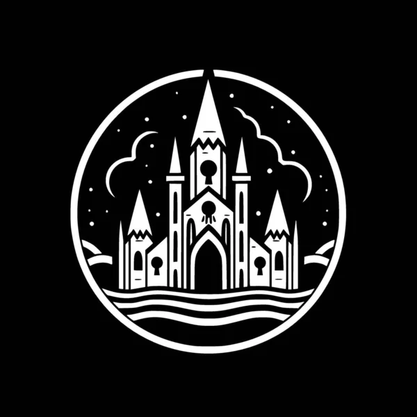 Gothic - black and white vector illustration