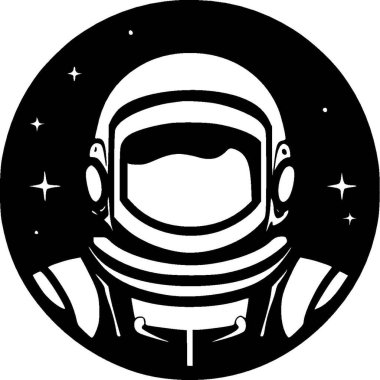 Astronot - yüksek kaliteli vektör logosu - t-shirt grafiği için ideal vektör çizimi