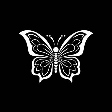 Kelebek - minimalist ve düz logo - vektör illüstrasyonu