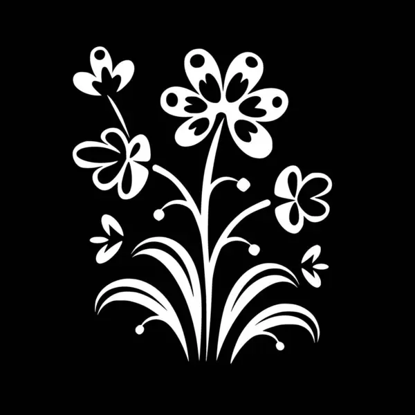 Flower Minimalist Flat Logo Vector Illustration — Stock Vector