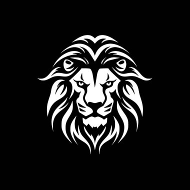 Aslan - minimalist ve düz logo - vektör illüstrasyonu