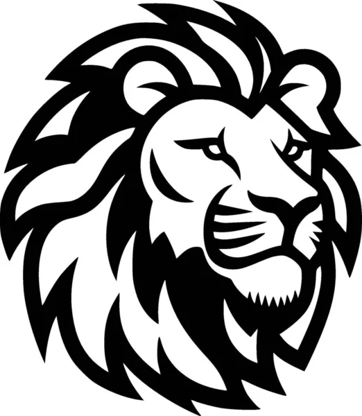 Lion Silhouette Minimaliste Simple Illustration Vectorielle — Image vectorielle