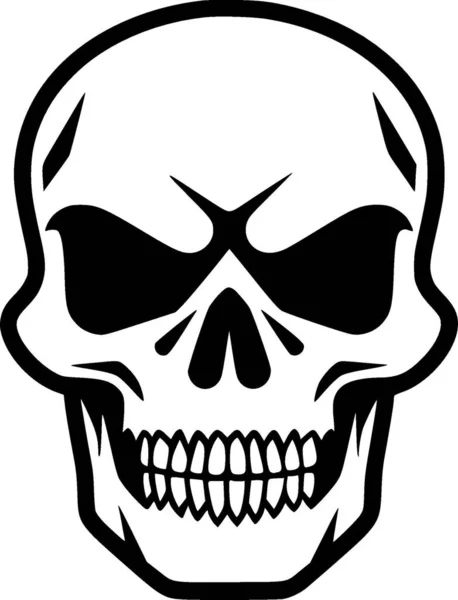 stock vector Skull - minimalist and flat logo - vector illustration