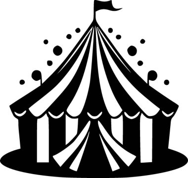 Circus - minimalist and flat logo - vector illustration clipart