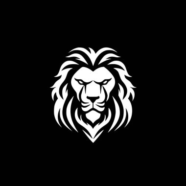 Aslan - minimalist ve düz logo - vektör illüstrasyonu