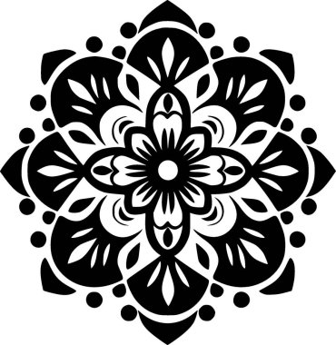 Mandala - yüksek kaliteli vektör logosu - t-shirt grafiği için ideal vektör çizimi