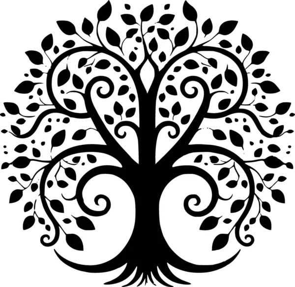 Baum Minimalistisches Und Flaches Logo Vektorillustration — Stockvektor