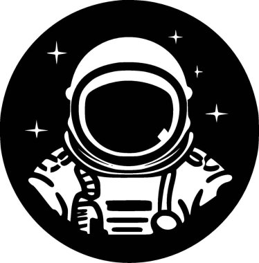 Astronot - yüksek kaliteli vektör logosu - t-shirt grafiği için ideal vektör çizimi