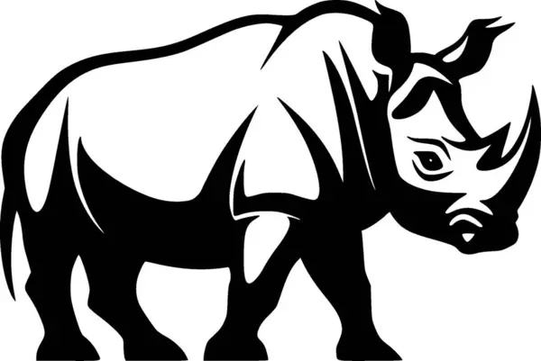 stock vector Rhinoceros - minimalist and simple silhouette - vector illustration