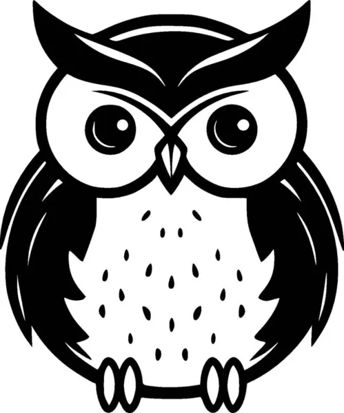 Owl Minimalist Simple Silhouette Vector Illustration — Stock Vector