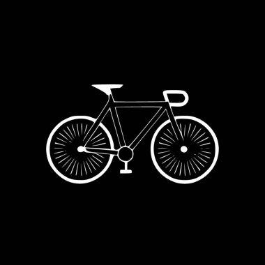 Bisiklet - minimalist ve basit siluet - vektör illüstrasyonu