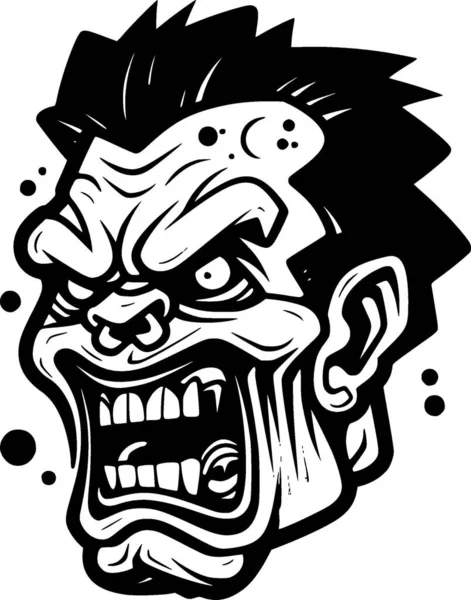 Zombie Minimalistyczne Płaskie Logo Ilustracja Wektora — Wektor stockowy