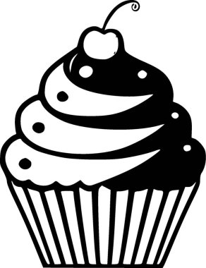 Cupcake - yüksek kaliteli vektör logosu - t-shirt grafiği için ideal vektör çizimi