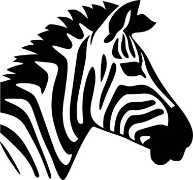 Zebra - yüksek kaliteli vektör logosu - t-shirt grafiği için ideal vektör çizimi