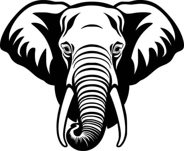 Elefante Silhueta Minimalista Simples Ilustração Vetorial — Vetor de Stock