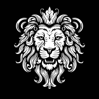 Aslan - yüksek kalite vektör logosu - t-shirt grafiği için ideal vektör çizimi