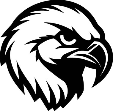 Vulture - black and white isolated icon - vector illustration clipart