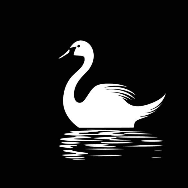 stock vector Swan - minimalist and flat logo - vector illustration