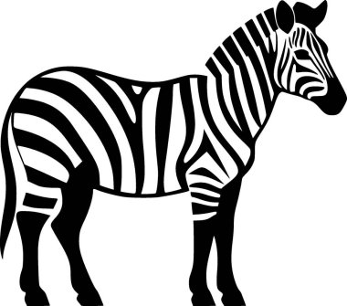 Zebra - yüksek kaliteli vektör logosu - t-shirt grafiği için ideal vektör çizimi