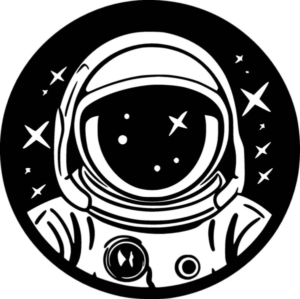 Astronot - yüksek kaliteli vektör logosu - t-shirt grafiği için ideal vektör çizimi