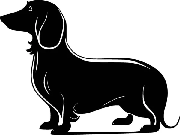 stock vector Dachshund - minimalist and flat logo - vector illustration