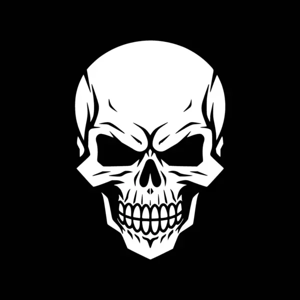 Skull Black White Isolated Icon Vector Illustration Stock Vector by ...