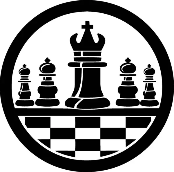 stock vector Chess - black and white vector illustration