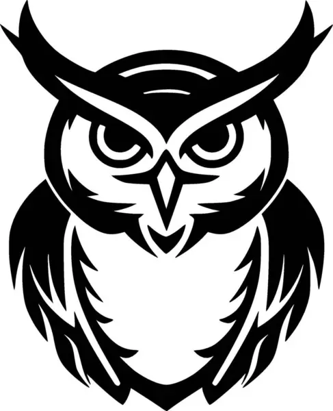Owl Minimalist Simple Silhouette Vector Illustration — Stock Vector