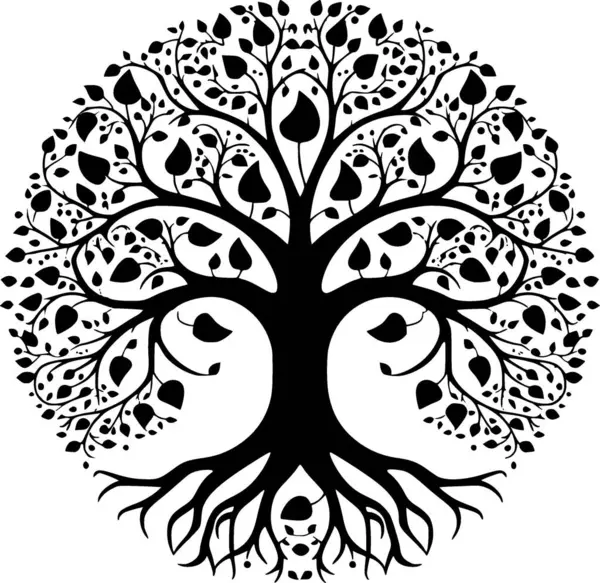 Baum Minimalistisches Und Flaches Logo Vektorillustration — Stockvektor