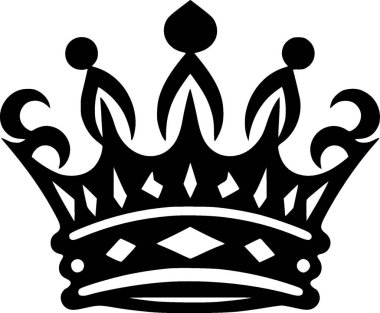 Crown - yüksek kaliteli vektör logosu - t-shirt grafiği için ideal vektör illüstrasyonu