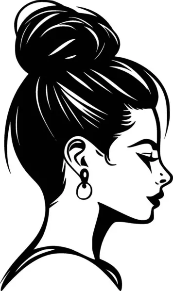 Petit Pain Salissant Icône Isolée Noir Blanc Illustration Vectorielle — Image vectorielle