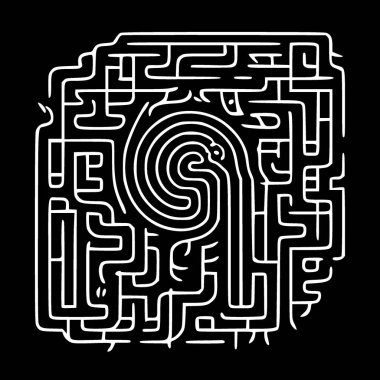 Mazes - minimalist ve basit siluet - vektör illüstrasyonu