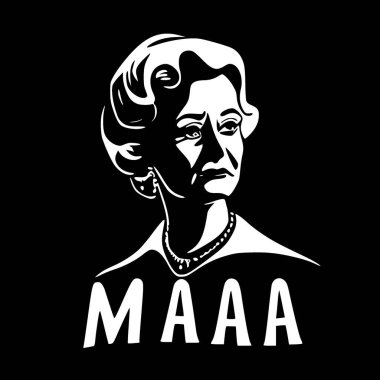 Mama - minimalist ve düz logo - vektör illüstrasyonu