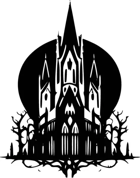 Gothic - minimalist and simple silhouette - vector illustration