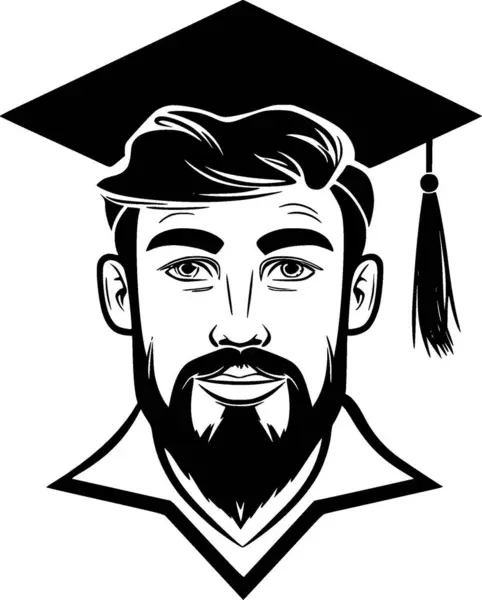 A cheerful black male graduate celebrates his graduation with a diploma and  a graduate cap on his head. Concept for happy graduation poster or card  template design. Vector drawing 21520425 Vector Art