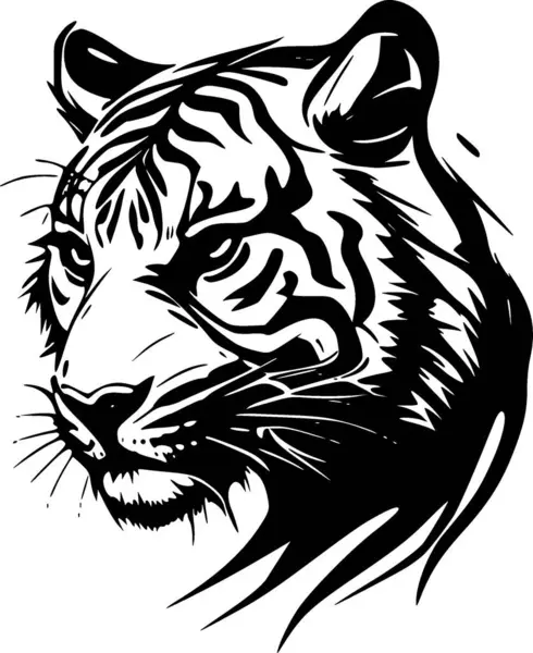 Tiger Hochwertiges Vektor Logo Vektor Illustration Ideal Für Shirt Grafik — Stockvektor
