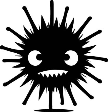 Virüs - minimalist ve düz logo - vektör illüstrasyonu